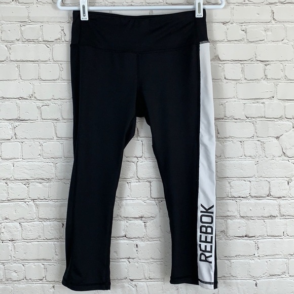 Reebok active capris black white size small - Picture 1 of 8